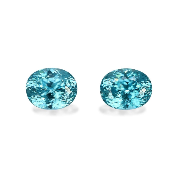 Blue Zircon 6.48ct - 8x6mm Pair (ZI0917)
