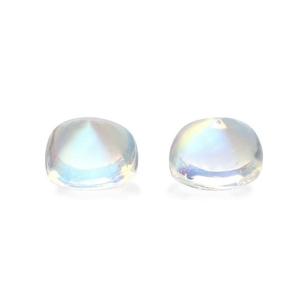 Picture of White Rainbow Moonstone 20.08ct - 13x11mm Pair (RM0335)