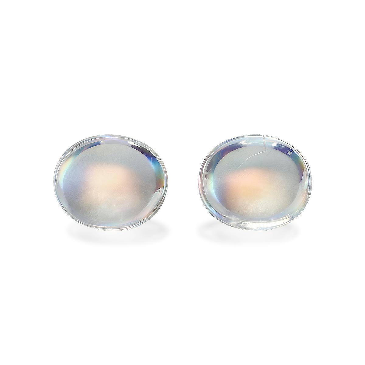 Picture of White Rainbow Moonstone 12.89ct - 12x10mm Pair (RM0341)